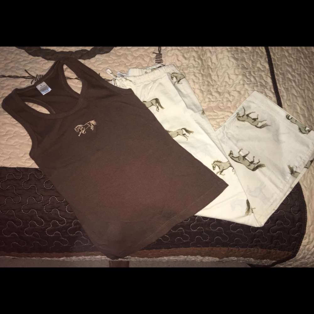 Kelley and Company🐴 Horse PJ’s - Tank and Capris